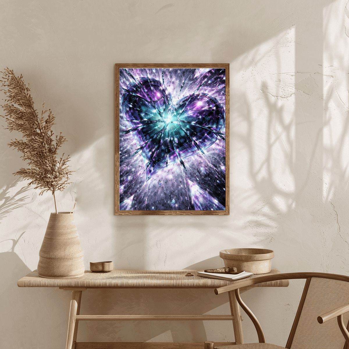 Diamond Art Painting 12x16 Broken heart Blue Purple