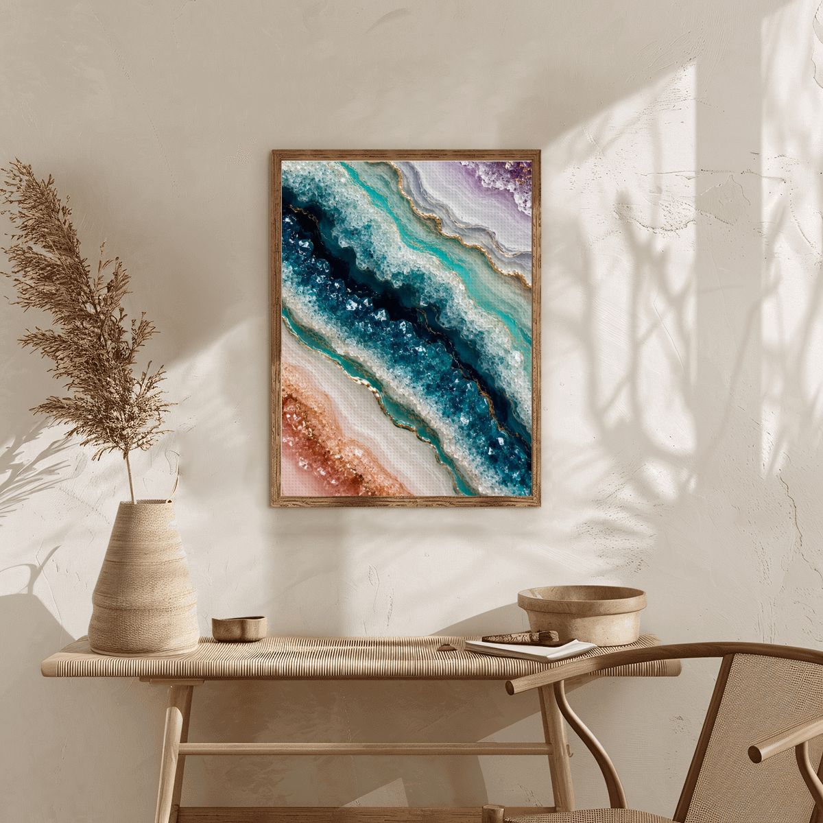 Diamond Art Painting 12x16 Geode Teal
