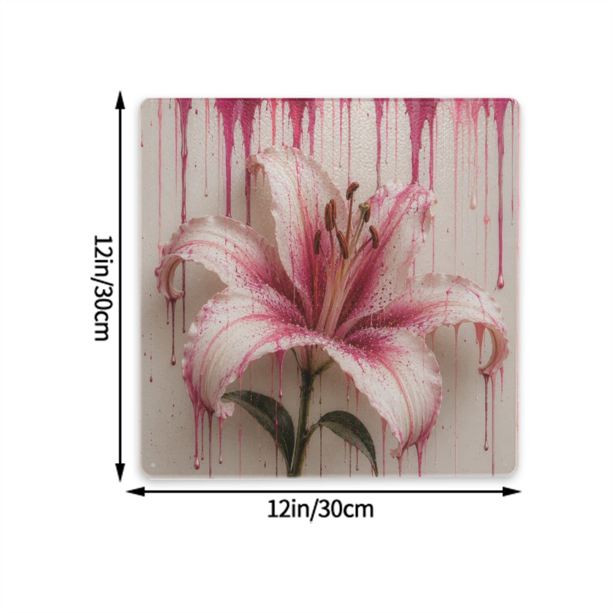 Tin Sign Square Metal Sign Lily Drip Art