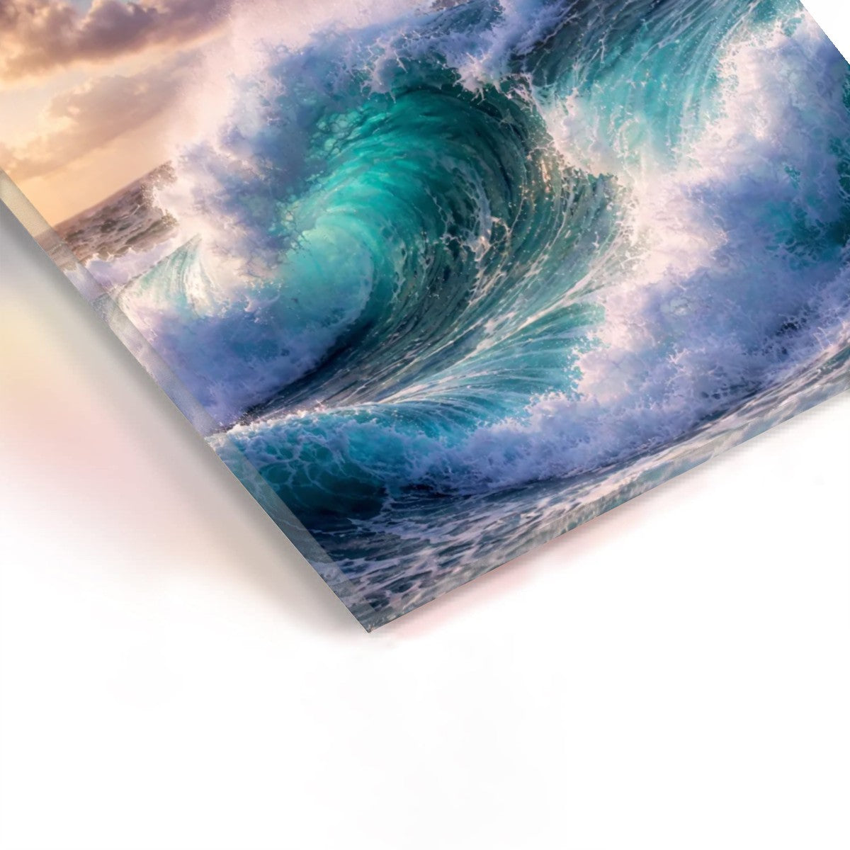 Rectangular Acrylic Wall Art Prints with Hook Ocean Waves