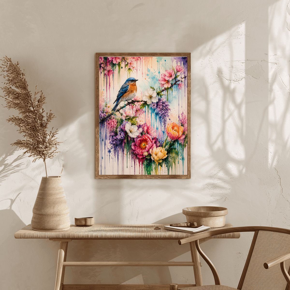 Diamond Art Painting 12x16 Bird Floral