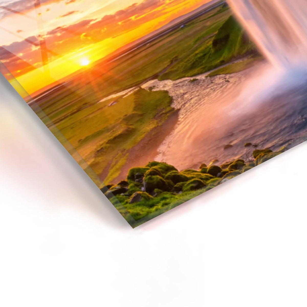 Square Acrylic Wall Art Prints with Hook Seljalandsfoss Iceland
