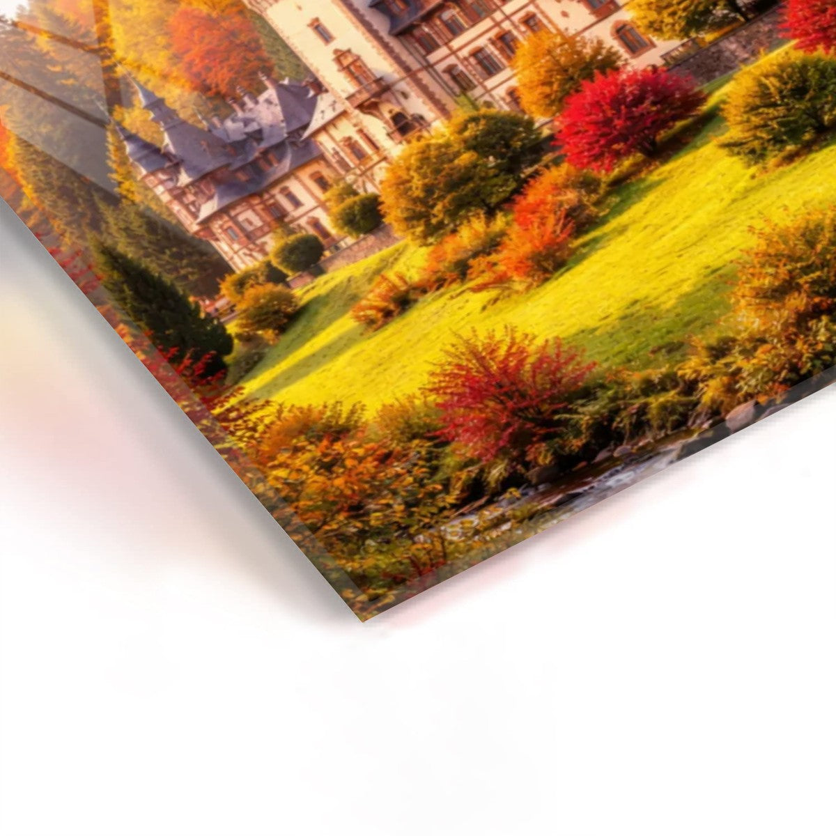 Acrylic Wall Art Prints with Hook Peles Castle in the Fall