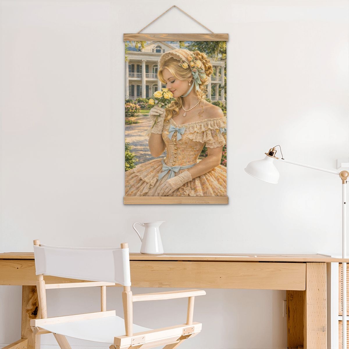 Linen Canvas Wall Art Civil War Flower