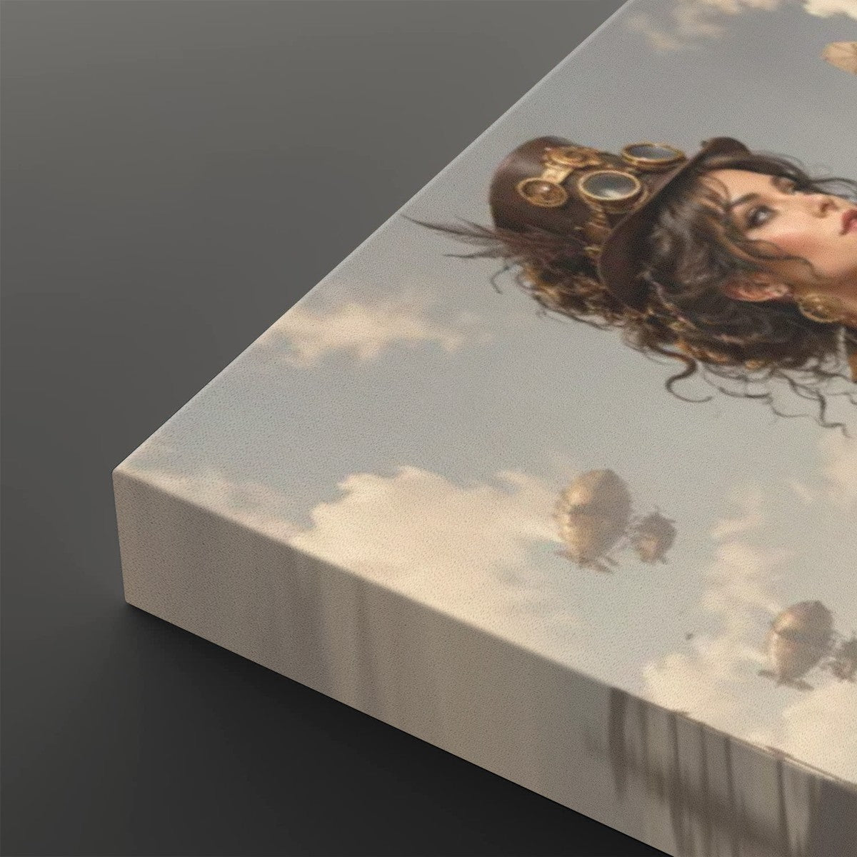 Canvas Prints Wall Art Steampunk Rose Woman