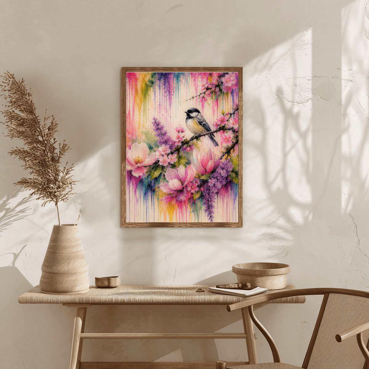 Diamond Art Painting 12x16 Bird Floral Branch