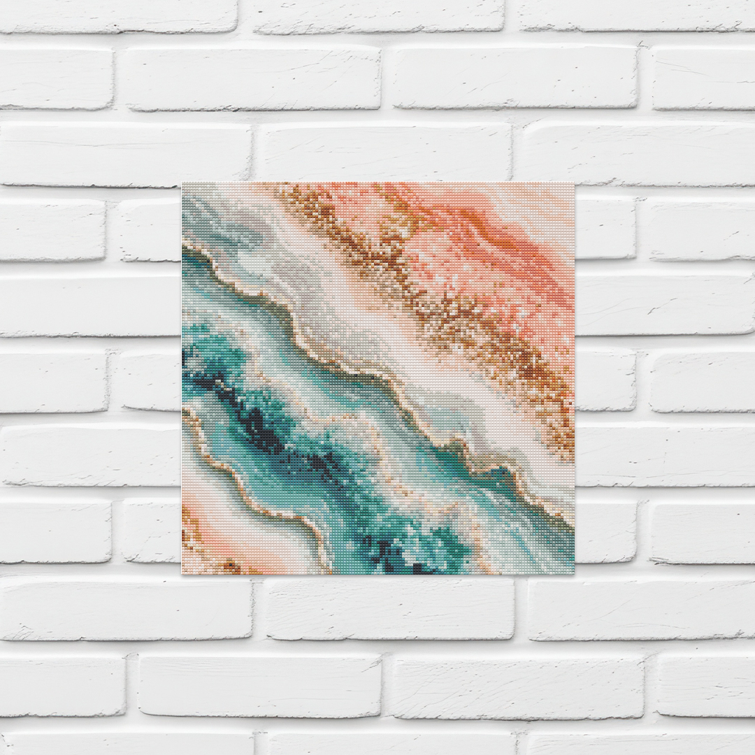 Geode Peach and Teal