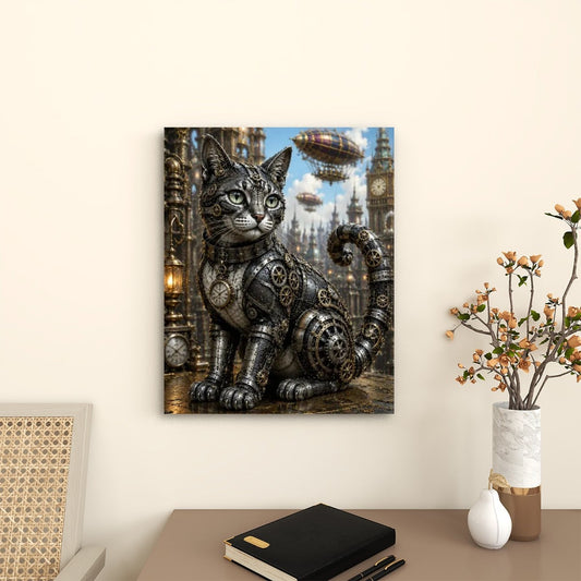 Canvas Prints Wall Art Steampunk Cat