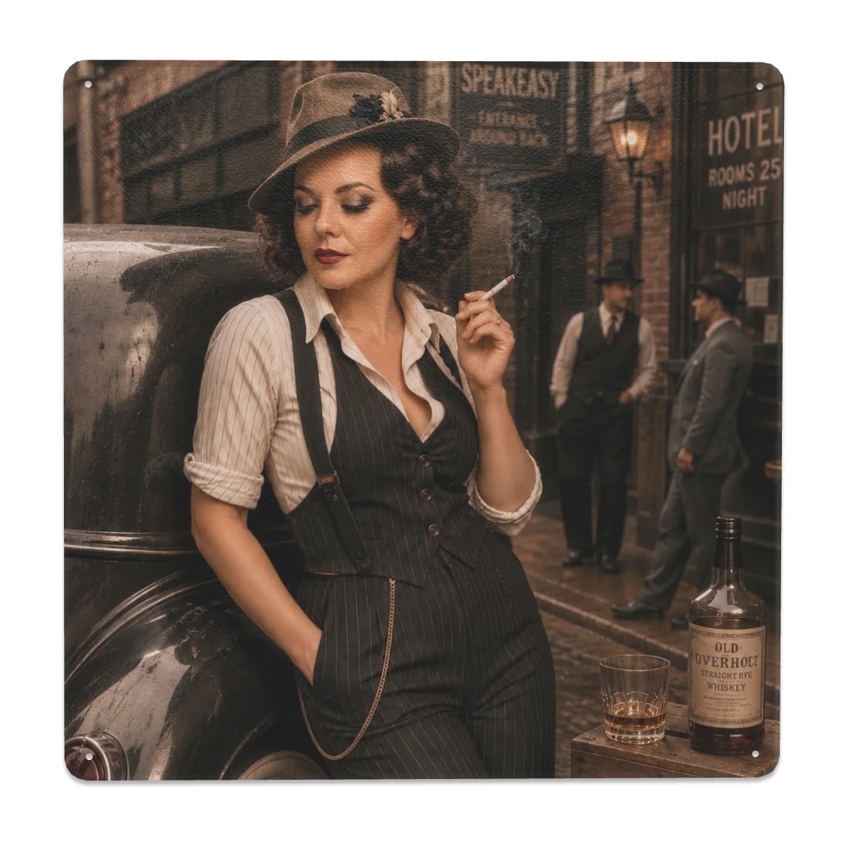 Tin Sign Square Metal Decor Prohibition