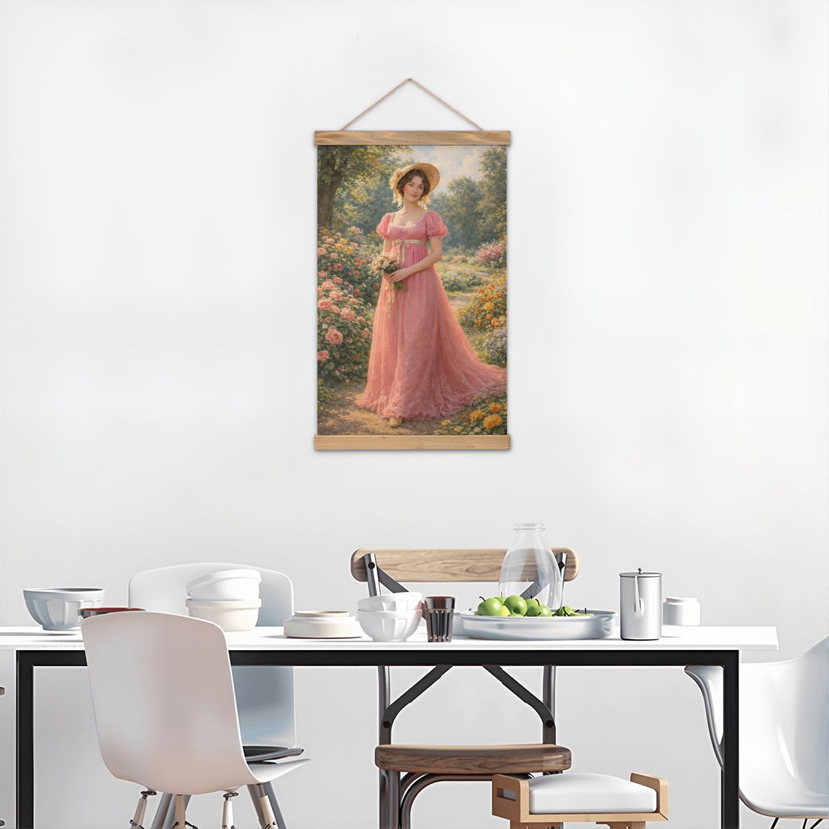 Linen Canvas Wall Art Empire Woman in Spring