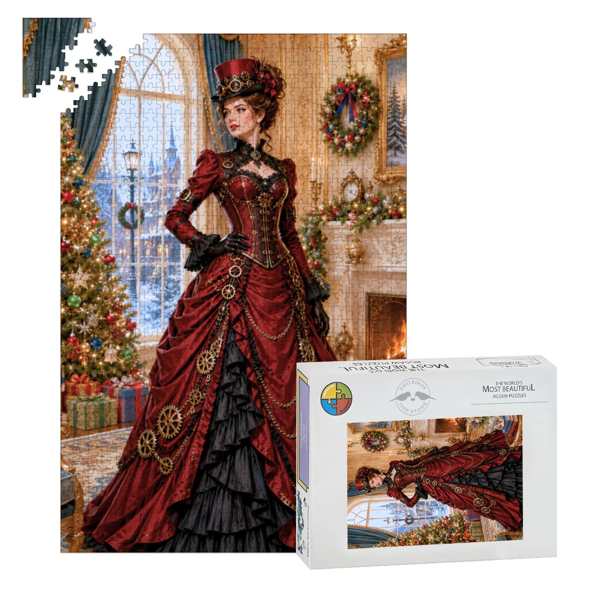 Wooden Jigsaw Puzzles 1000 pcs Christmas Steampunk Victorian Woman