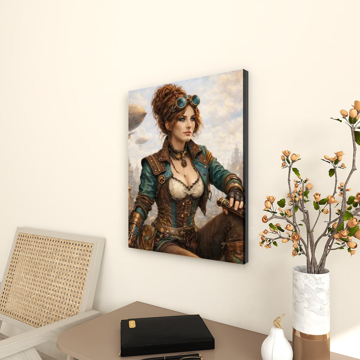 Canvas Prints Wall Art Steampunk Woman