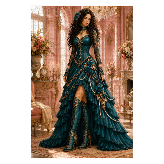 Wooden Jigsaw Puzzles 1000 pcs Steampunk Victorian Woman Teal