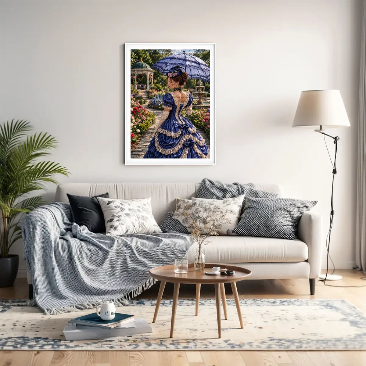 Wooden Jigsaw Puzzles 500 pcs Victorian Woman in Blue Dress