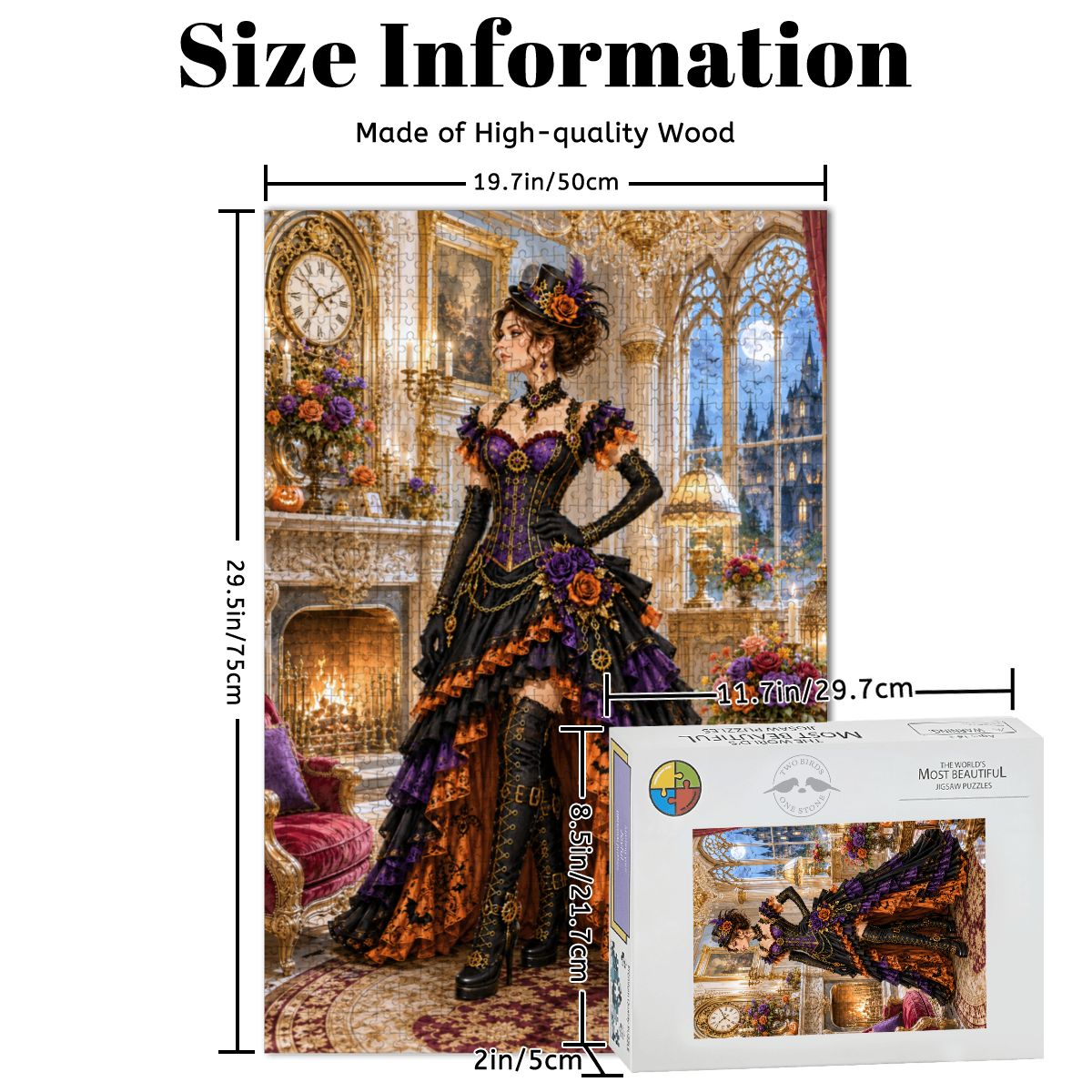 Wooden Jigsaw Puzzles 1000 pcs Halloween Steampunk Victorian Woman