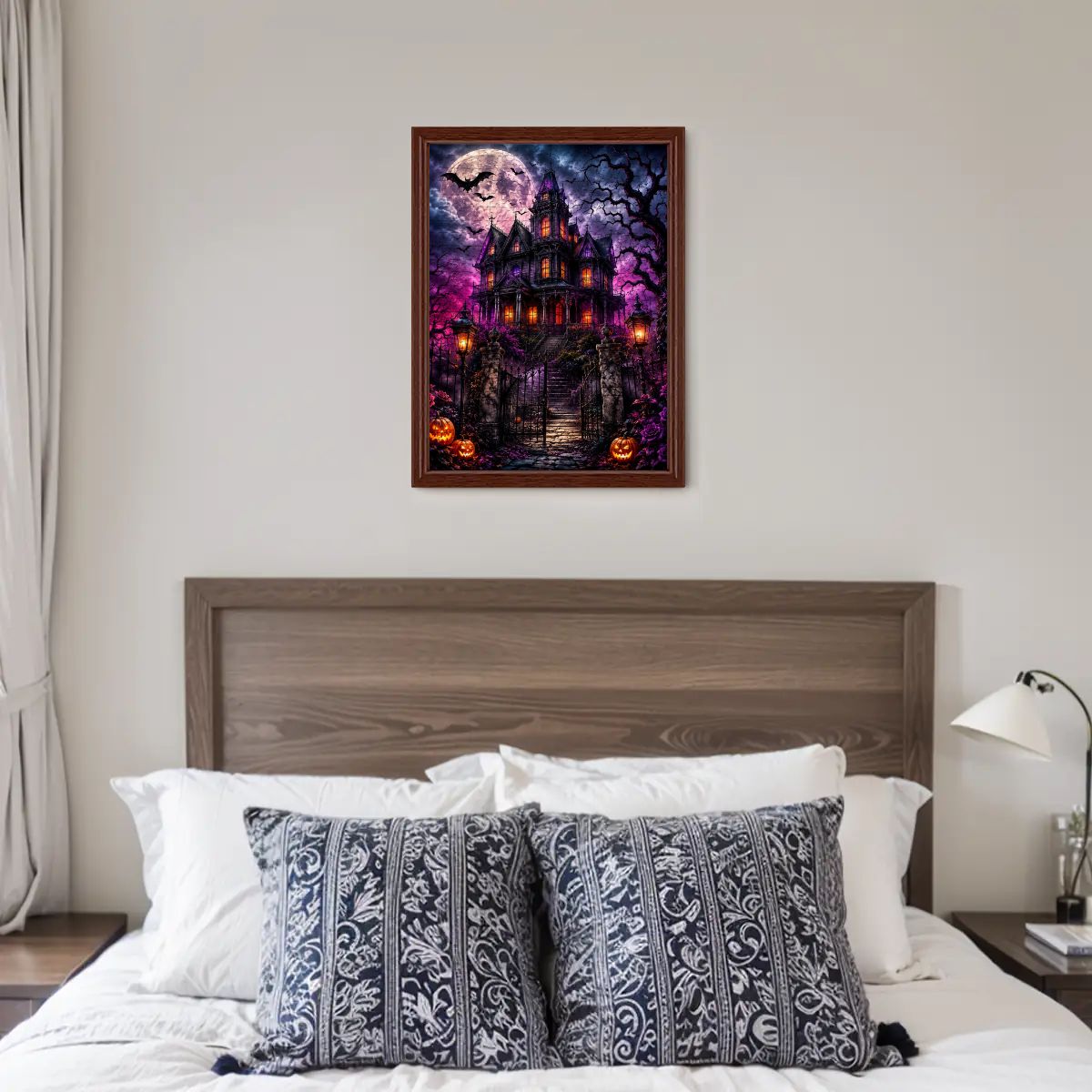 Wooden Jigsaw Puzzles 500 pcs Halloween Haunted House