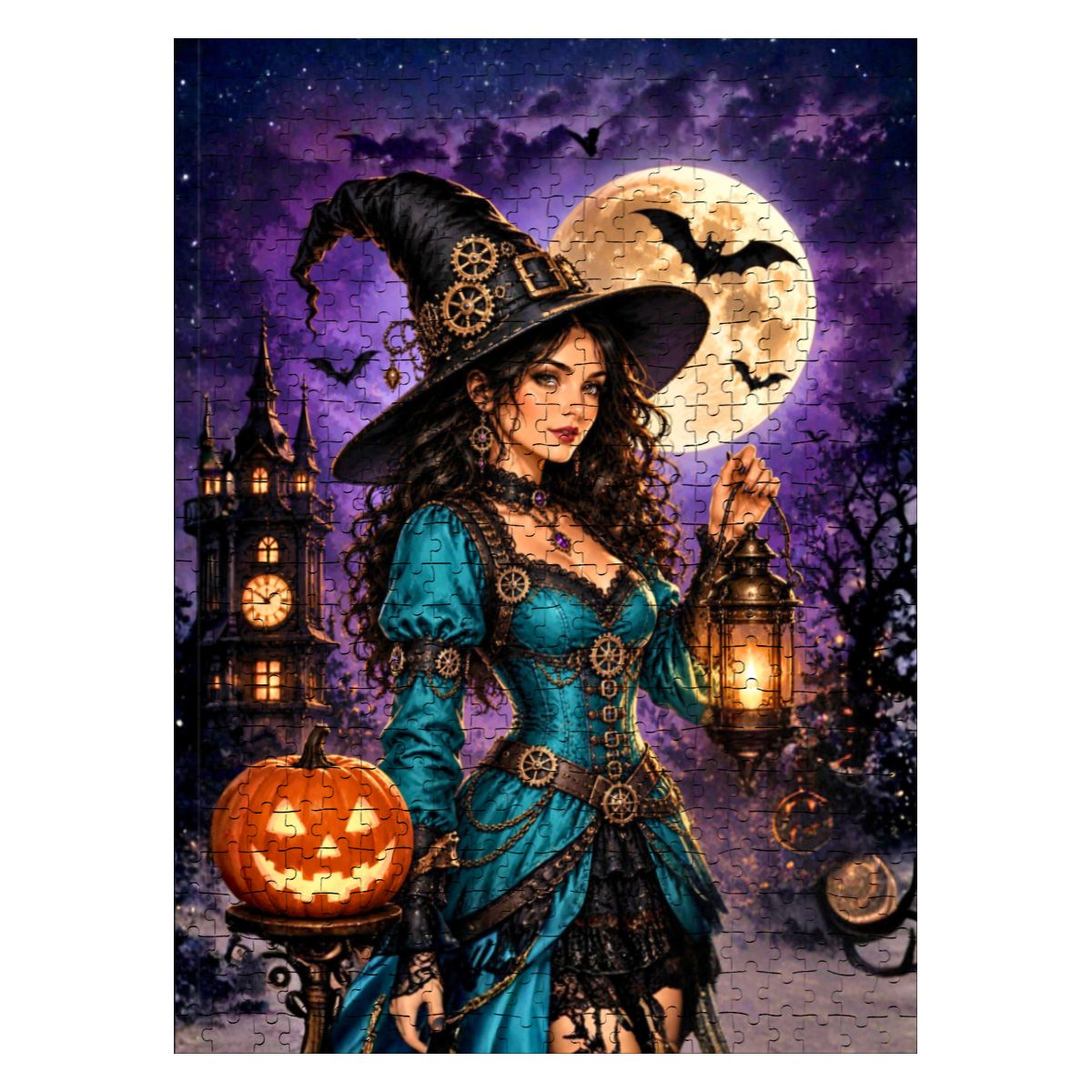 Wooden Jigsaw Puzzles 500 pcs Halloween Witch