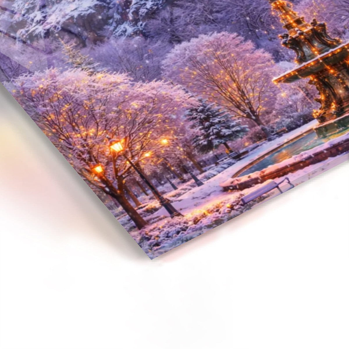 Square Acrylic Wall Art Prints with Hook Edinburgh Castle in the Winter