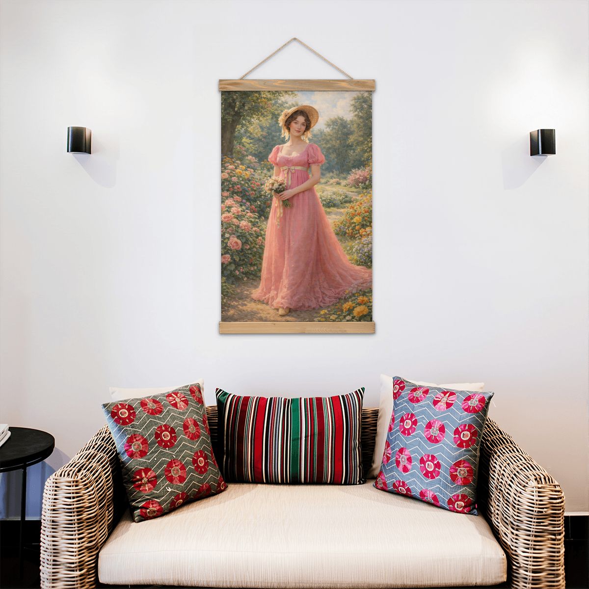 Linen Canvas Wall Art Empire Woman in Spring