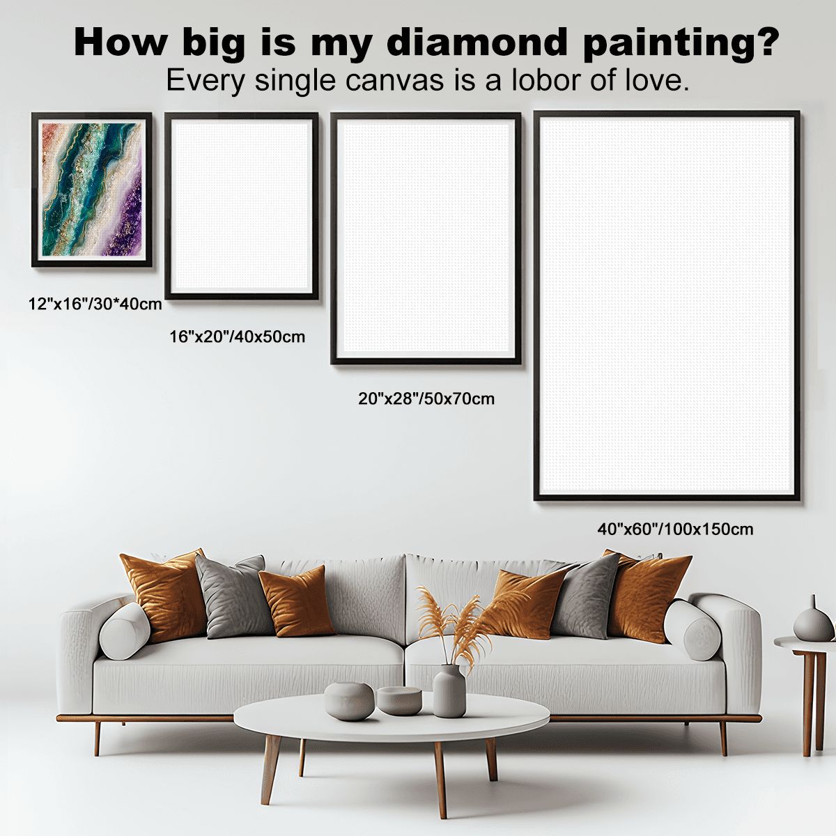 Diamond Art Painting 12x16 Geode Triple