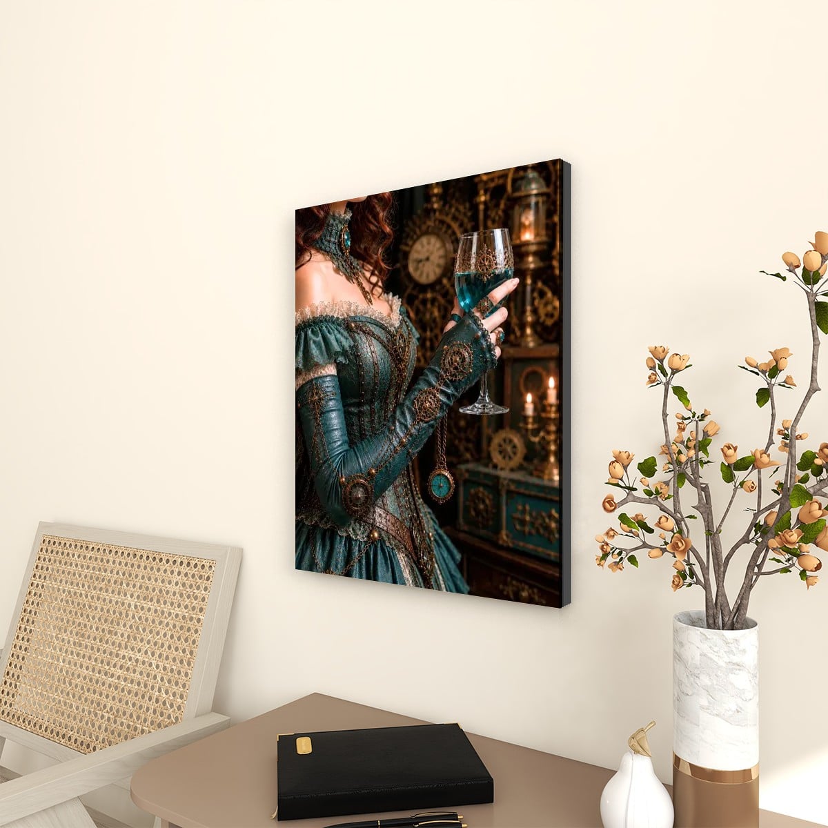 Canvas Prints Wall Art  Steampunk Wine