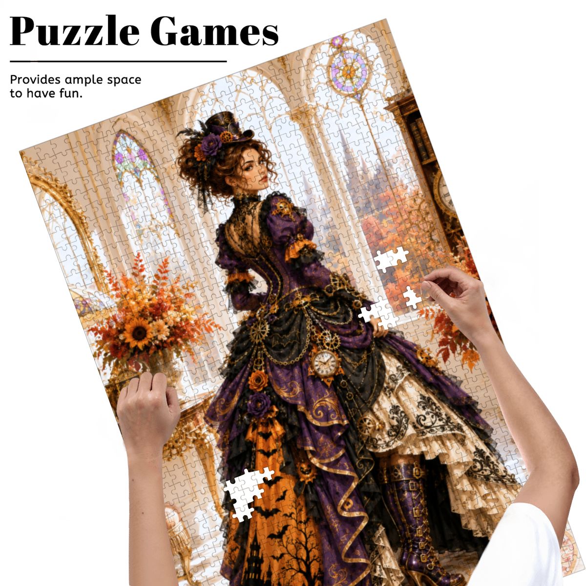 Wooden Jigsaw Puzzles 1000 pcs Halloween Steampunk Victorian Woman
