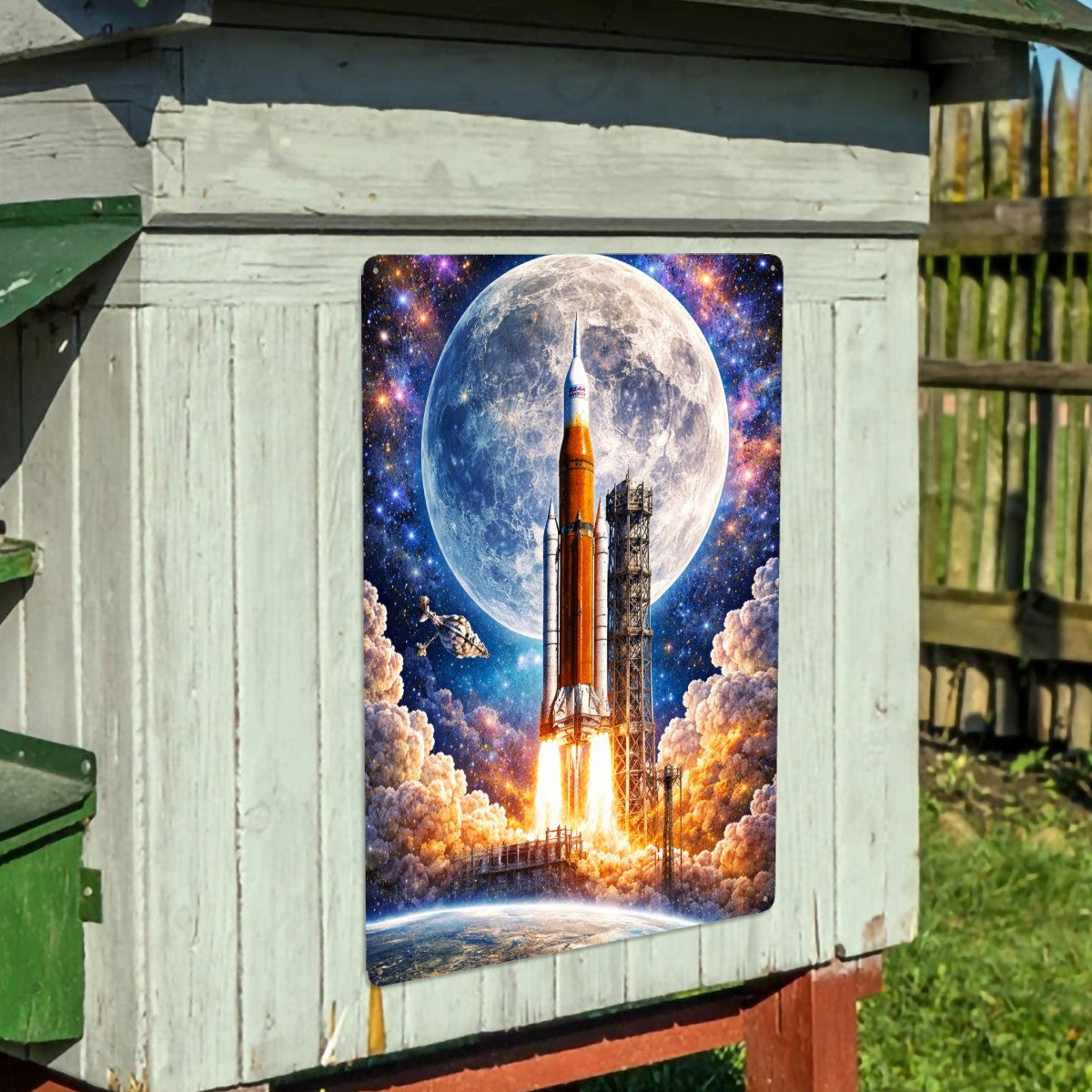 Tin Sign Metal Sign Decor Artemis Launch 2026