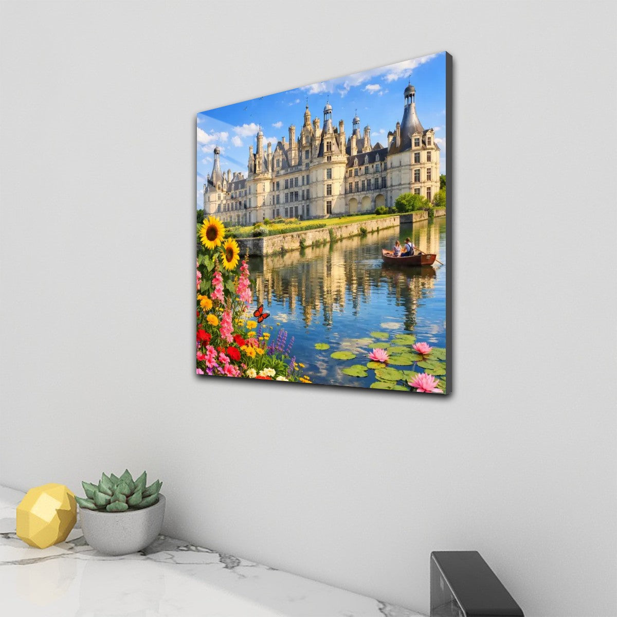 Square Acrylic Wall Art Prints with Hook Château de Chambord France