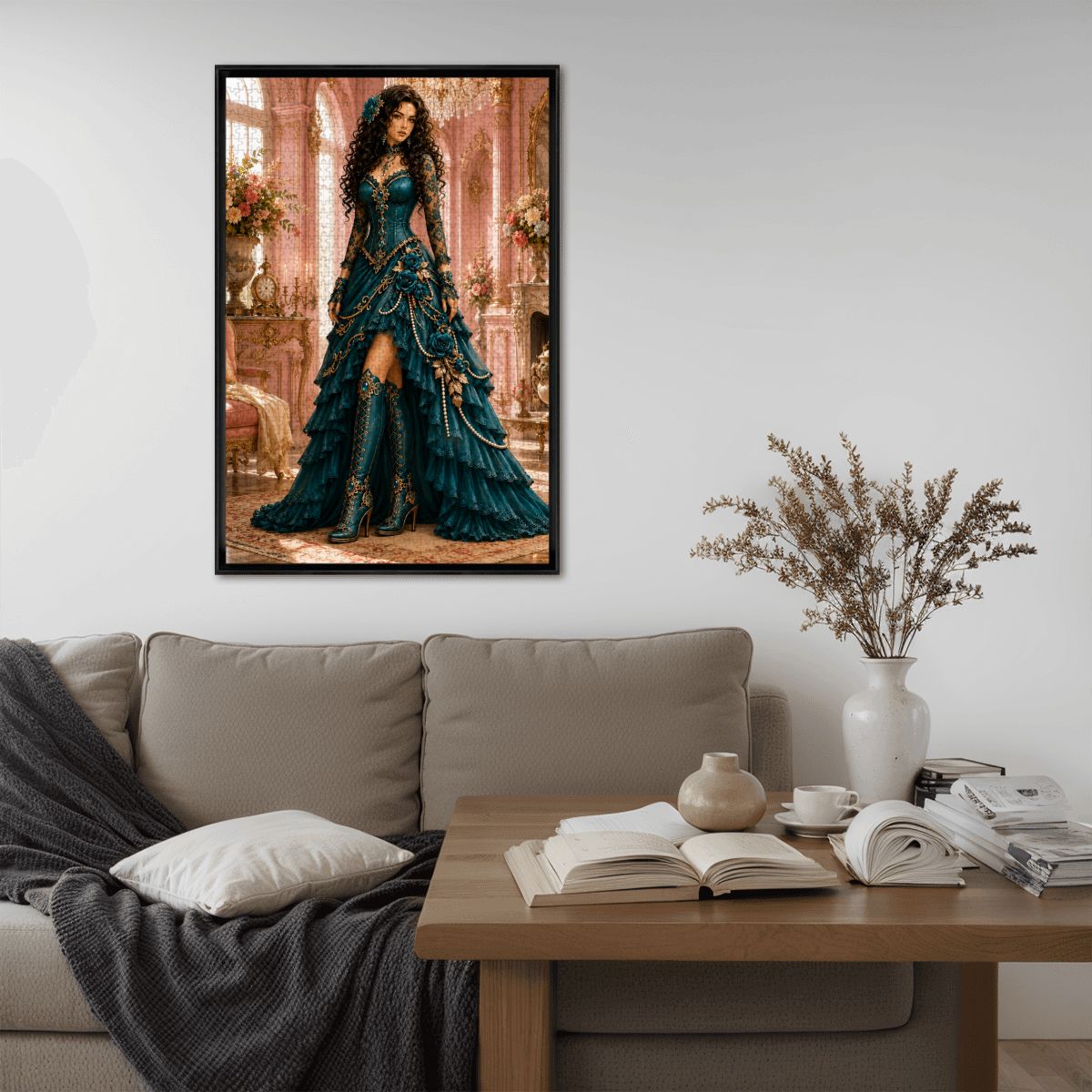 Wooden Jigsaw Puzzles 1000 pcs Steampunk Victorian Woman Teal