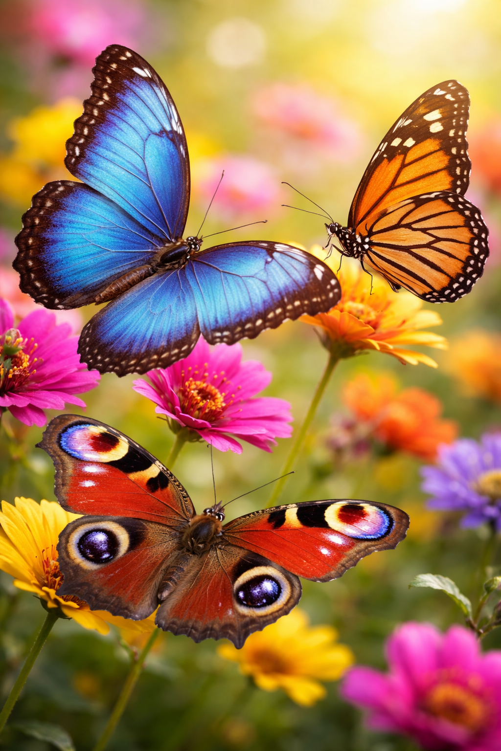 Diamond Art Kit 16"x20" Three Butterflies (Round Drills)