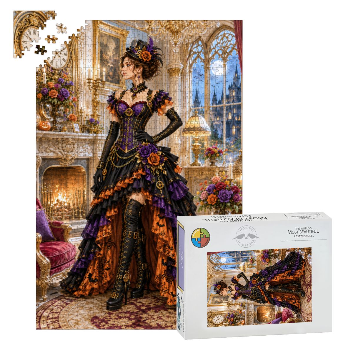 Wooden Jigsaw Puzzles 1000 pcs Halloween Steampunk Victorian Woman
