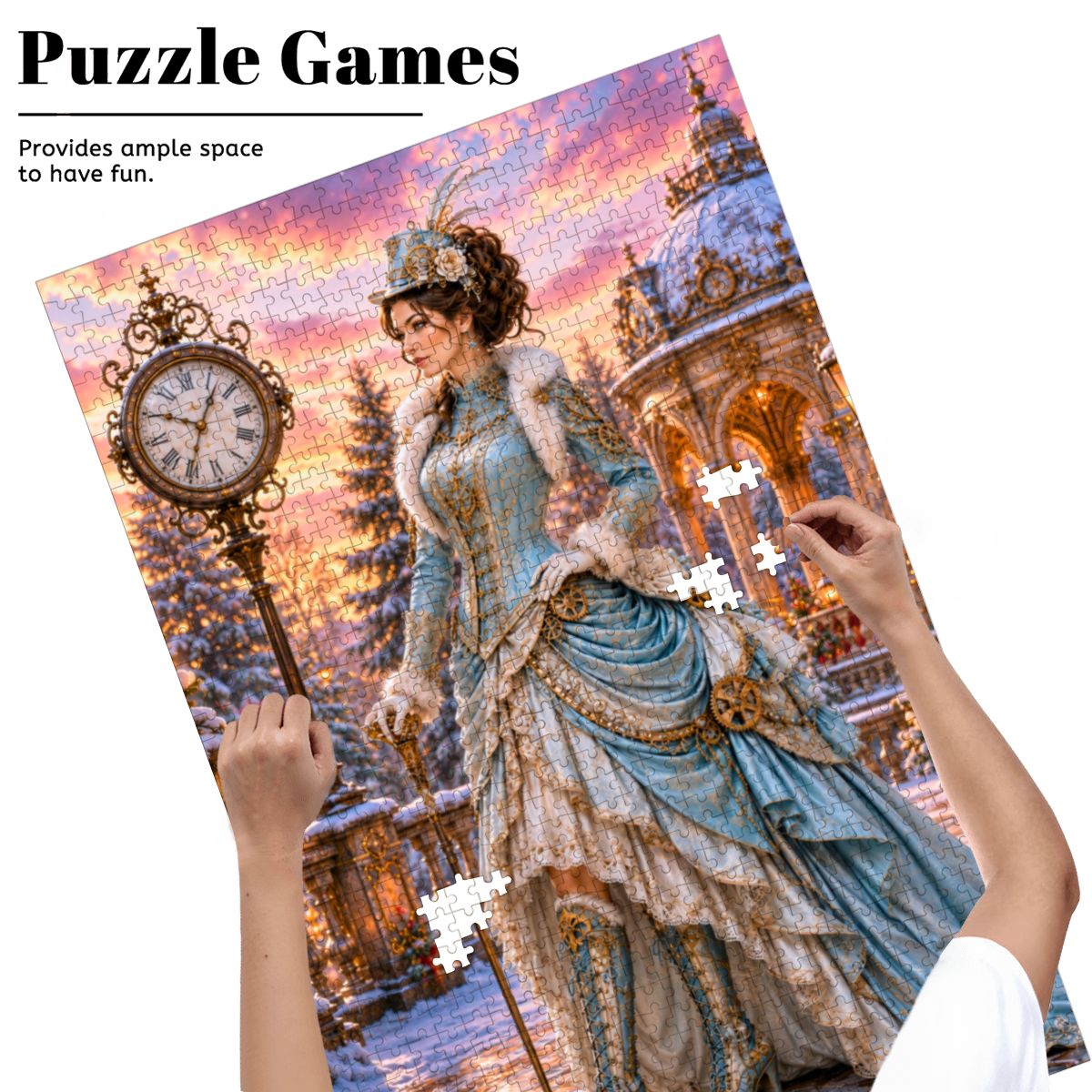 Wooden Jigsaw Puzzles 1000 pcs Winter Steampunk Victorian Woman