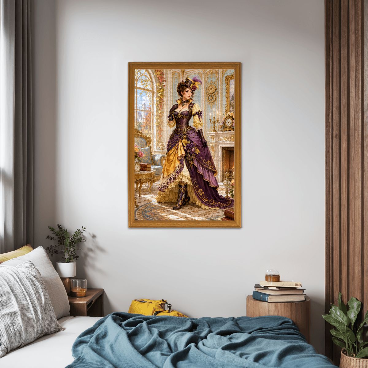 Wooden Jigsaw Puzzles 1000 pcs Steampunk Victorian Woman Purple and Yellow