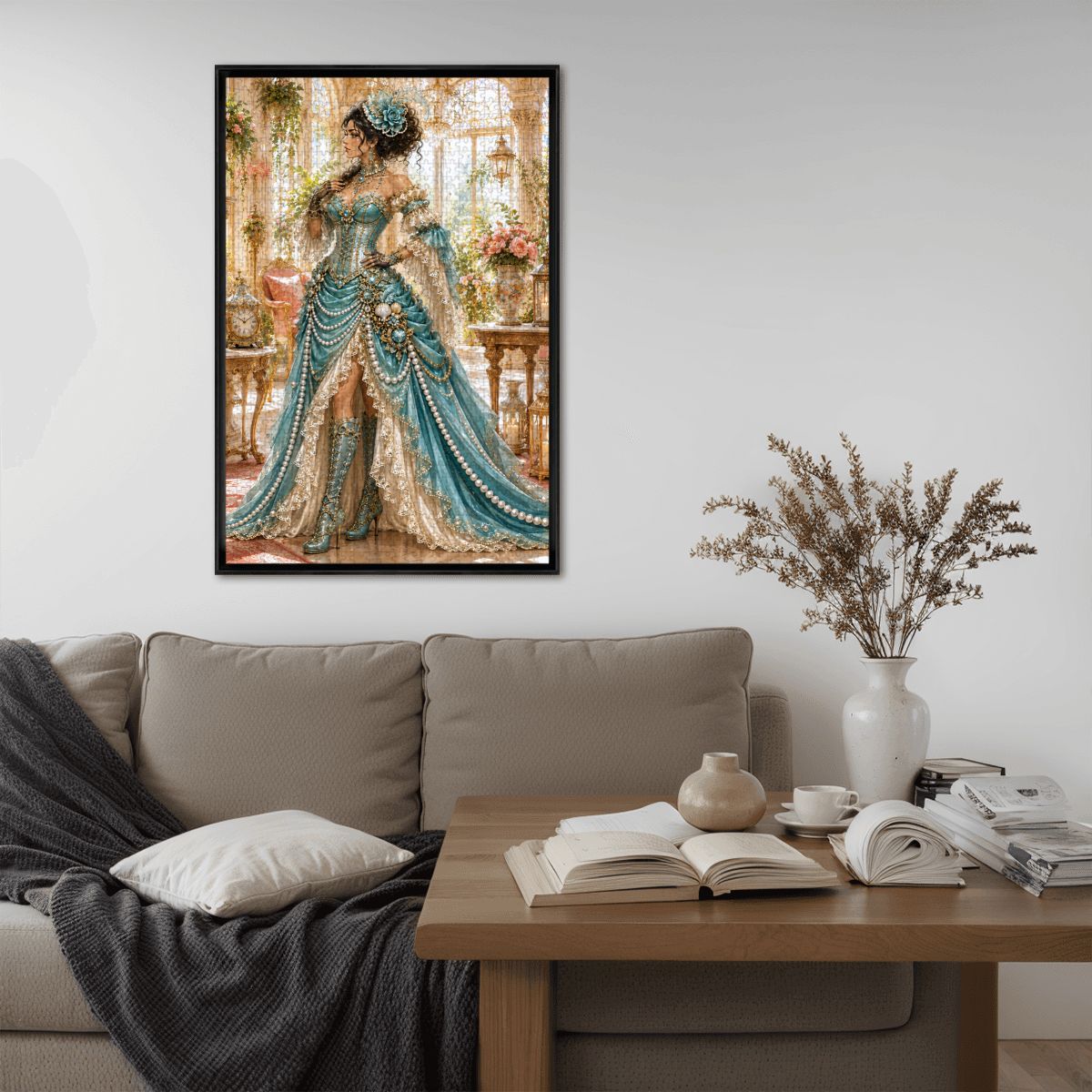 Wooden Jigsaw Puzzles 1000 pcs Steampunk Victorian Woman Aqua
