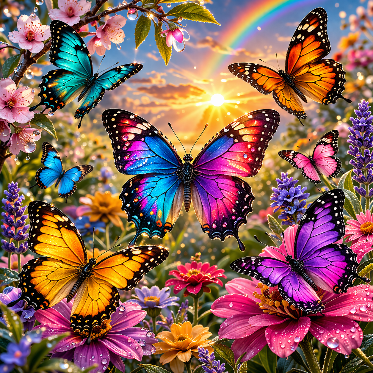 Diamond Painting Kit 16"x16" Butterfly Life