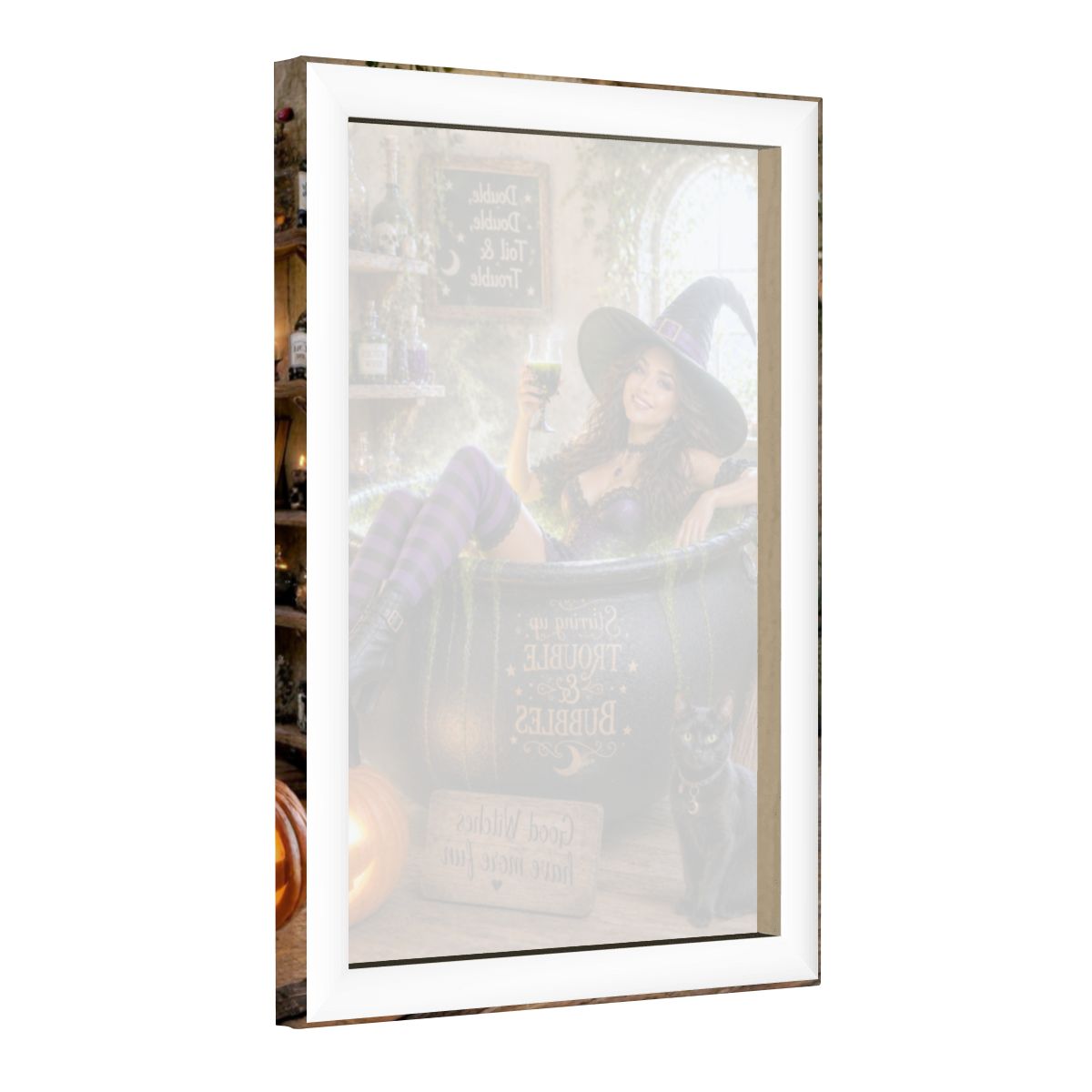 Framed Canvas Painting Bubble Bubble (Made in USA)