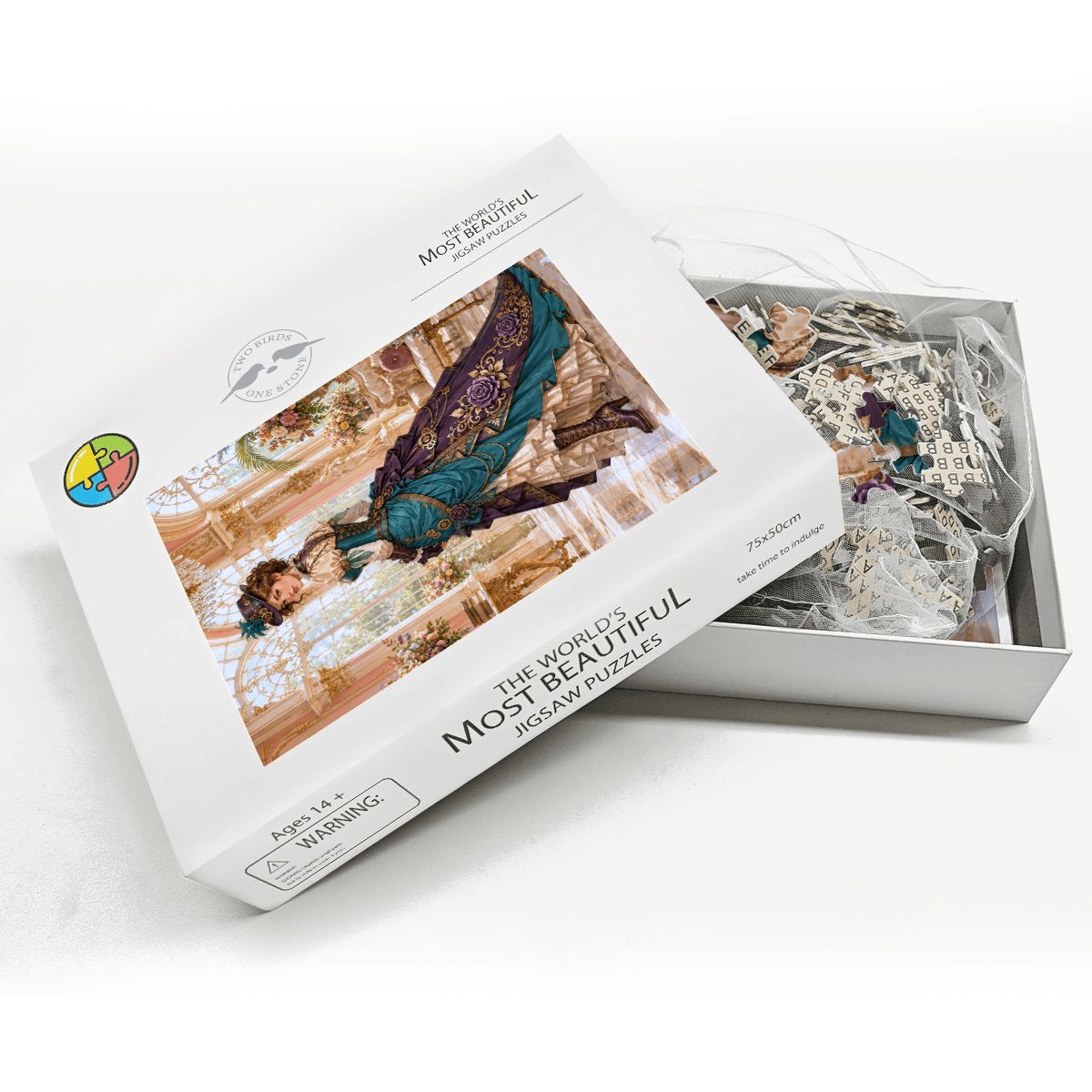 Wooden Jigsaw Puzzles 1000 pcs Steampunk Victorian Woman Teal and Purple