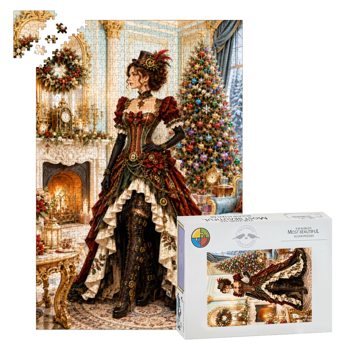 Wooden Jigsaw Puzzles 1000 pcs Christmas Steampunk Victorian Woman