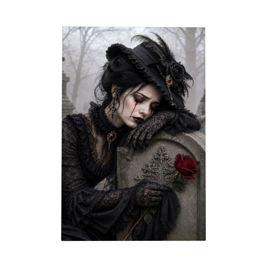 Framed Canvas Painting Gothic Woman Lost Love (Made in USA)