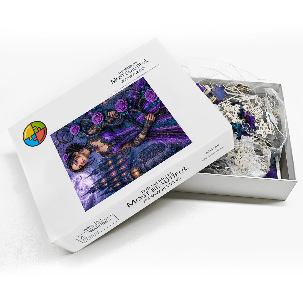 Wooden Jigsaw Puzzles 500 pcs Gothic Purple Roses