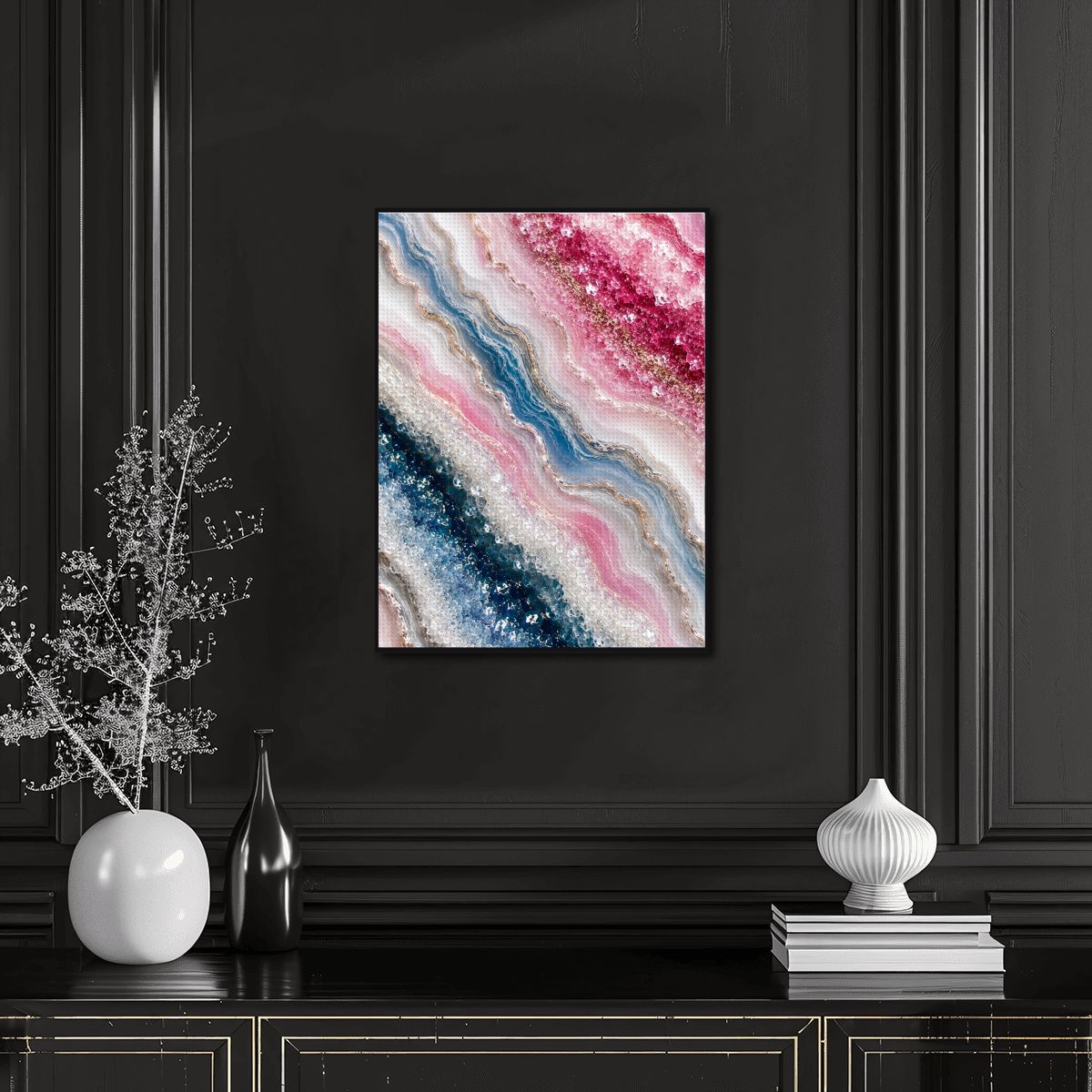Diamond Art Painting 12x16 Geode Pink