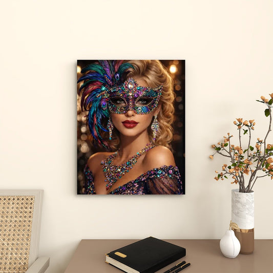 Canvas Prints Wall Art Steampunk Mask Rainbow