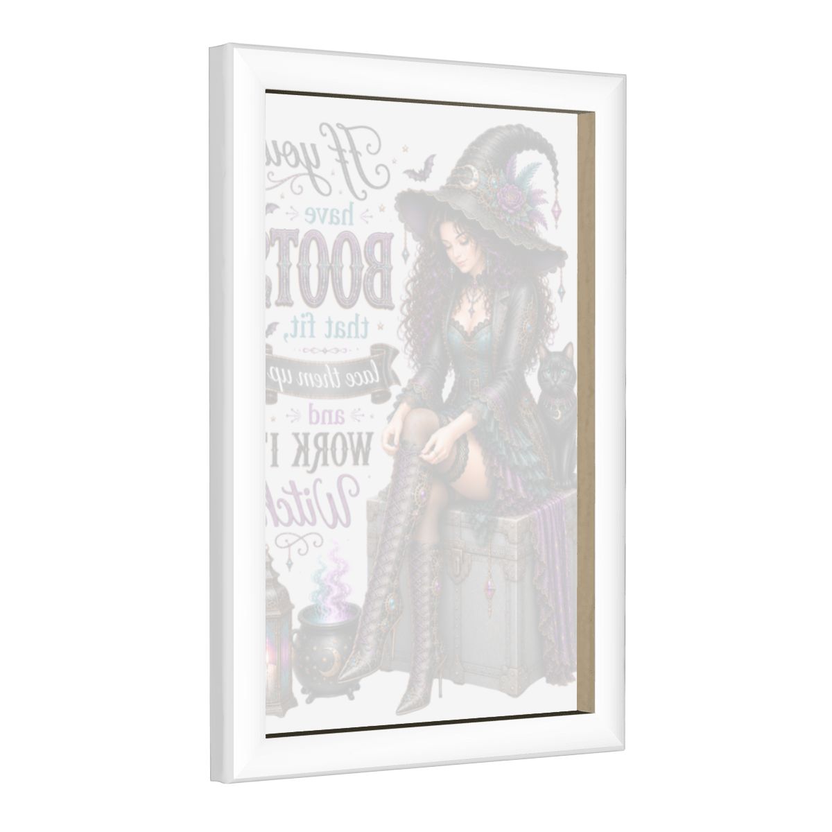 Framed Canvas Painting Work it Witch (Made in USA)