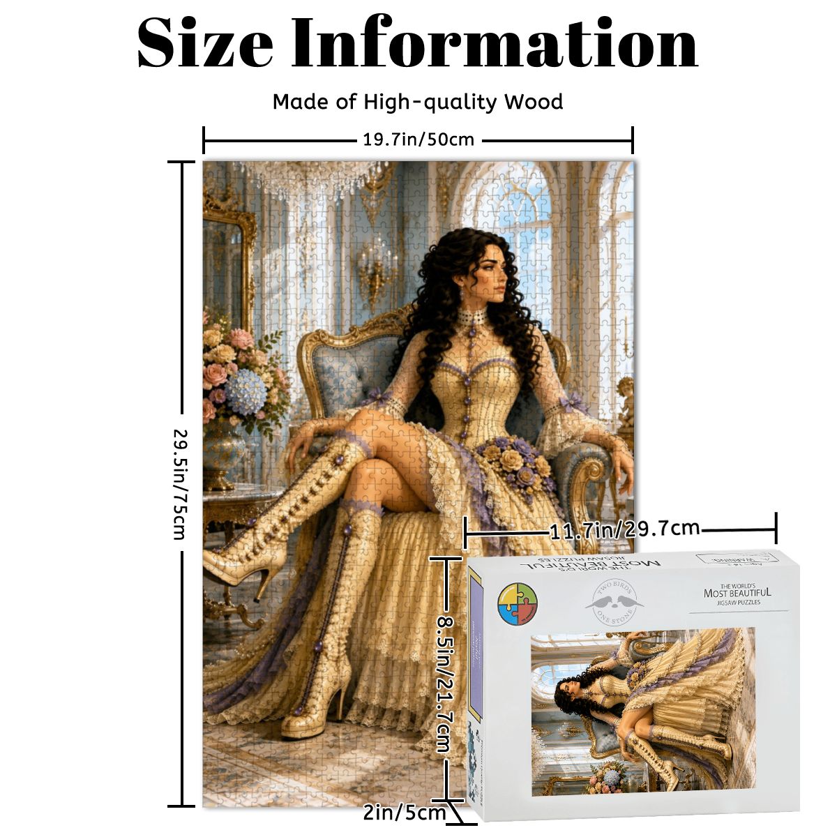 Wooden Jigsaw Puzzles 1000 pcs Steampunk Victorian Woman Yellow