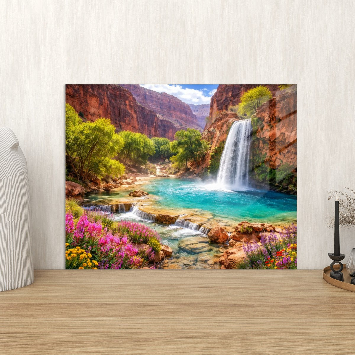 Rectangular Acrylic Wall Art Prints with Hook Havasu Falls Arizona