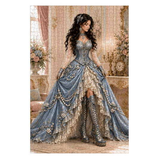 Wooden Jigsaw Puzzles 1000 pcs Steampunk Victorian Woman Light Blue