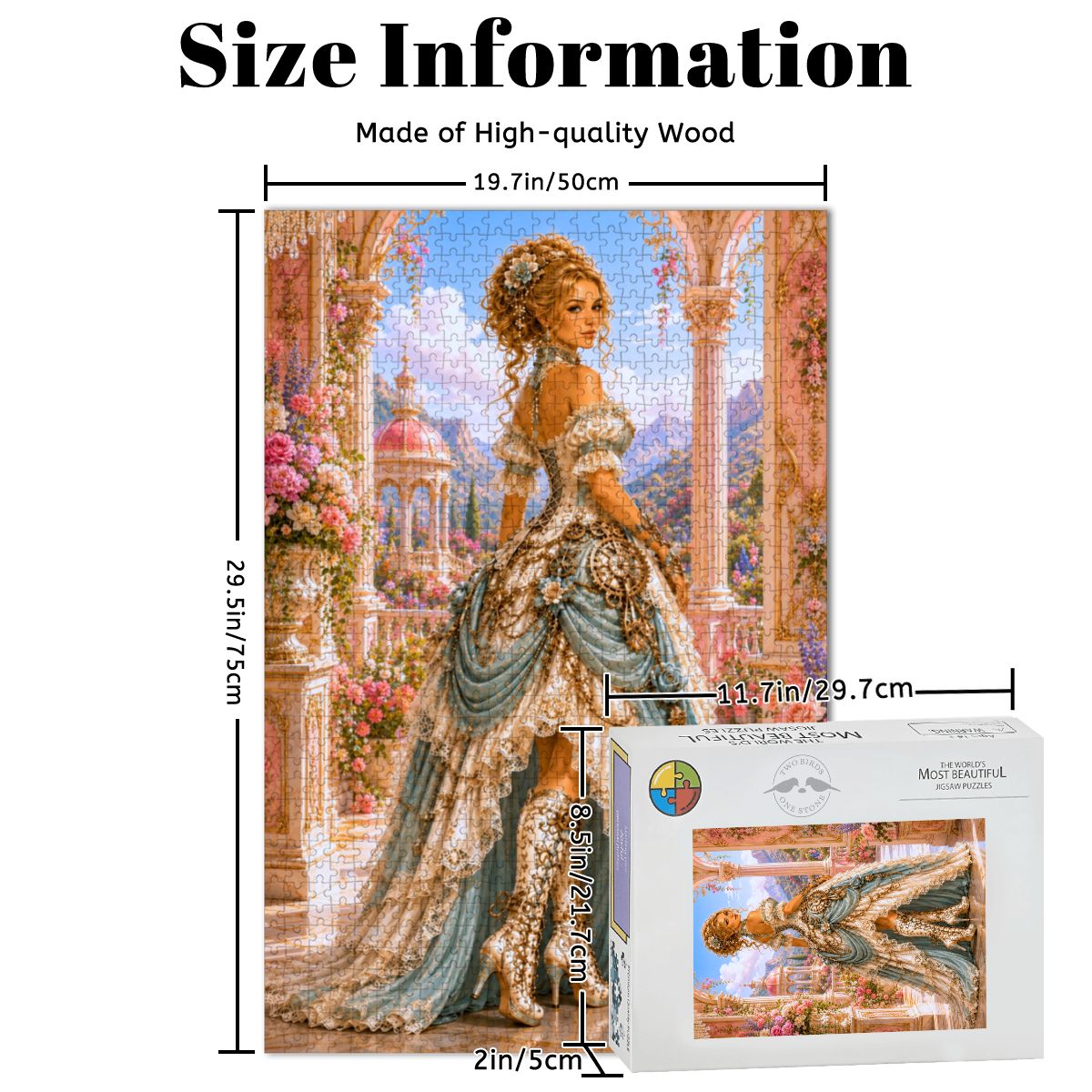 Wooden Jigsaw Puzzles 1000 pcs Steampunk Victorian Woman Light Teal