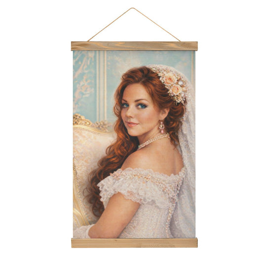 Linen Canvas Wall Art Victorian Wedding Day