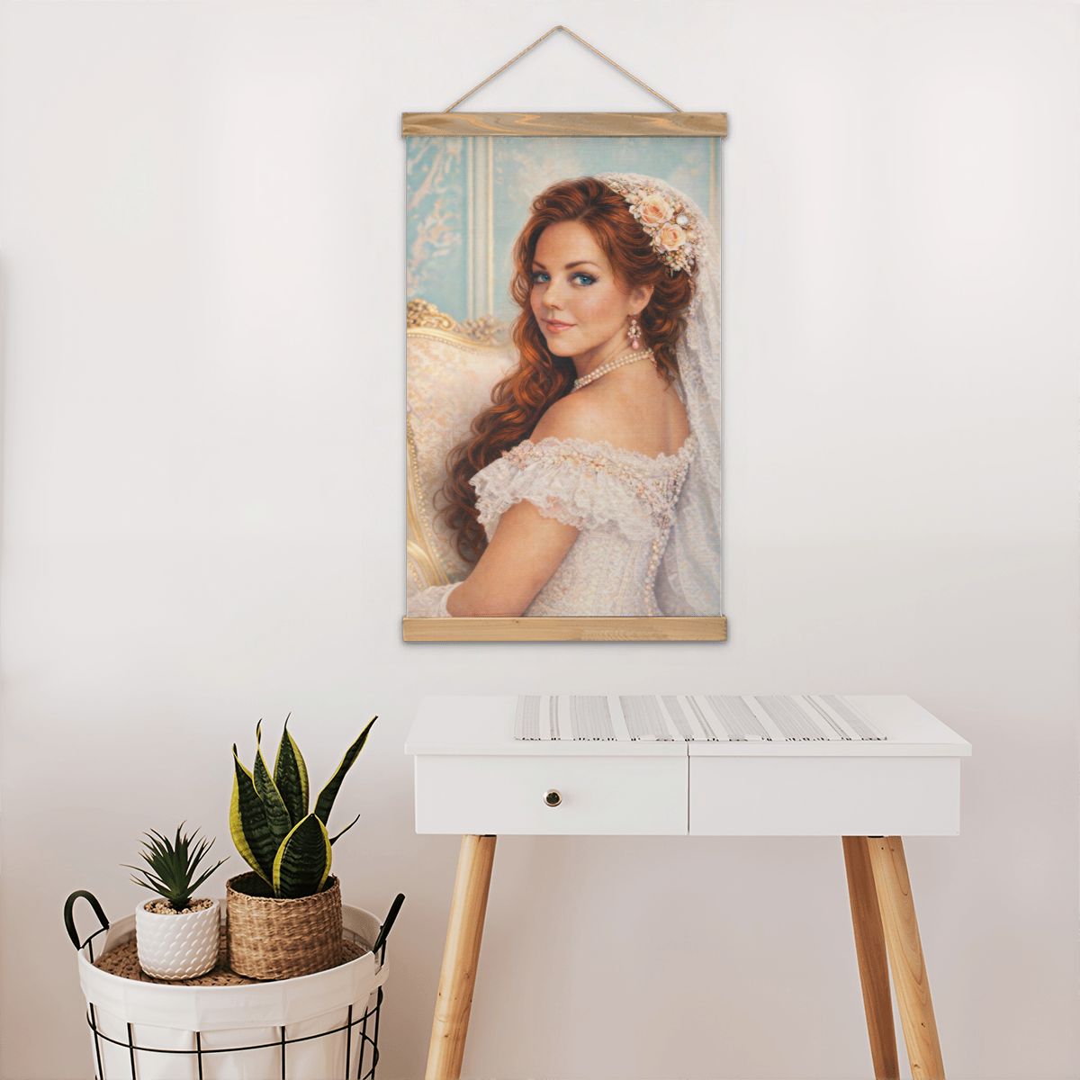 Linen Canvas Wall Art Victorian Wedding Day
