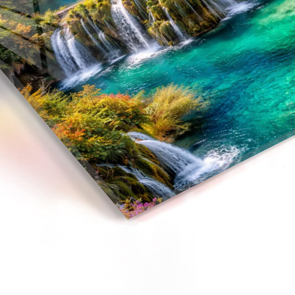 Square Acrylic Wall Art Prints with Hook Plitvice Lakes Croatia